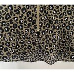 Michael Kors  Animal Print Short Sleeve Belly Opening Blouse Top Sz L Photo 3