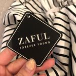 Zaful Black & White Striped Romper Photo 3