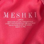 Meshki  Pink Ribbed Knit 2 Piece Beach Swimsuit Swimwear Bikini Set Size L & M Photo 5