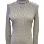 Basic Editions Sweater Women’s Medium Grey Longsleeve Glitter Pullover Casual Gray Photo 0