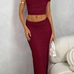 SHEIN bae asymmetrical set Red Photo 0