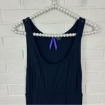 Seraphine Maternity Navy Blue Knit Pleated Skirt Tank Dress Size US 4 Photo 2