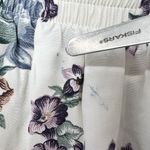 Womens VTG Fritzi CA L Flowy Skirt Midi Pleated Floral Roses Flared Modest White Size L Photo 10