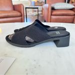 Eileen Fisher Naja Black Stretch Block Heel Open Toe Sandal Brand New Size 9 Photo 5