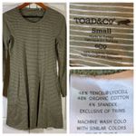 Toad&Co Women's Striped Long Sleeve Casual Organic Dress Small Green Pockets Photo 1