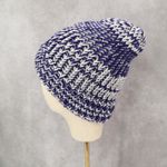 Purple Cable Knit Y2K Vintage Hippy Unisex Cottage Boho Bucket Beanie Cap Hat Photo 2