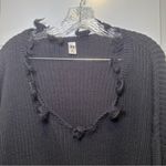 It’s Black Knit Distressed Frayed Hem Scoop Neck Crop Sweater size 3X Photo 2