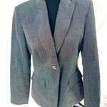 Anne Klein Gray Blazer Womens Size 2 Career Business Office Jacket Photo 0