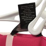 Investments  Pink White Striped Satin Long Sleeve Split Neck Blouse Womens Medium Photo 9