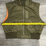 ZARA NWT zippered Functional army green and orange hooded vest - medium Photo 8