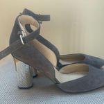 Adrienne Vittadini  Gray Suede Heels with Mirror Heel Photo 0