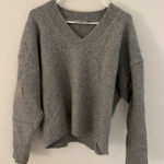 ZARA Grey V-Neck Sweater Photo 0