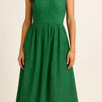 Women's J.CREW Green Eyelet Shirtdress midi Dress Size 12 warm clover green Photo 0