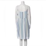 Joie  Mommy & Me Linen Blend Blue & White Striped Knee Length Dress Size 10 NWT Photo 2