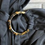 White Fox Boutique  Black Long Sleeve Dress with Belted Wrap Design Photo 2