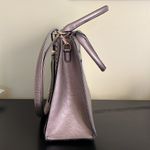 Dasein Handbag Vegan Leather Tassel Shoulder Bag Work Tote with Long Strap Silver Photo 2