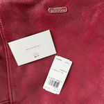 Coach Park Leather Hobo Tote Bag Crimson Red Pebbled Leather Shoulder Purse Photo 3