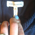 Rebecca Taylor Womens Off-the-Shoulder Textured Knit Dress Navy Size NWOT Photo 4