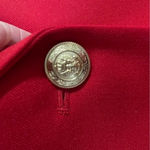 Pendleton ‎ Petite Blazer 100% Virgin Wool Bright Red with Gold Buttons Size 16 Photo 3