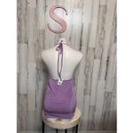 Fiestar Lavender Cowl Neck Ruched Halter Mini Dress – Size Small Purple Photo 2