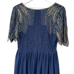 ASOS Virgos Lounge Lena Navy Beaded Maxi Dress Size 6 Photo 4