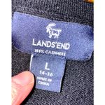 Lands' End  100% Cashmere Cardigan Sweater Size L Quiet Luxury Classic Photo 3