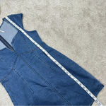 Free People Lia Stretch Denim Mini Dress Cap Sleeve Bodycon Stretch Size SP Photo 11