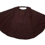 Rachel Pally Brown Open Cutout Draped Back Batwing Long Sleeves Oversized Blouse Photo 2