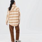 Everlane  the oversized plaid shirt striped jacket size S J1 Photo 4