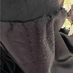 Cynthia Rowley CR by Floral Embroidered Satin Bomber Jacket Zip Front Black M Photo 3