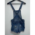 Papaya Blue Denim Jean Bib Kylie Shorts Overalls Shortalls Womens SZ M High Rise Photo 3
