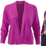 CAbi  Portico raspberry pink S colorful cropped cardigan Photo 0