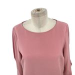 Lafayette 148 New York Pink Rosette Caddie Finesse Crepe Shift Dress Size Medium Photo 2