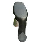 Pierre Hardy Bulles Leather Mule Sandals Silver Metallic Chrome Block Heels US 8 Photo 14