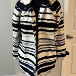 Striped Jacket with hood OS Black Size undefined Photo 0