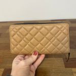 Kurt Geiger  London Quilted Leather Zip Around Wallet Light Brown NWOT Photo 3