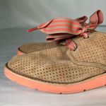 Johnston & Murphy  Bree Tan Perforated Suede Lace Up Shoes Peach‎ Womens 7.5 Photo 5