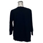 Loft  Black Cotton Tunic Sweater M Goth Grunge Moto Biker Coastal Preppy Photo 4