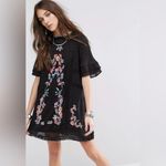 Free People  Perfectly Victorian Embroidered Boho Festival Mini Shift‎ Dress XS Photo 4