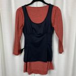 Miraclebody by Miraclesuit 3/4 Sleeve Heathered Pink Red Top Sz.S Photo 8