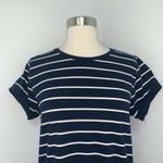 Lulus  Womens T-Shirt Dress Size M Blue White Striped Casual Cotton Stretch Photo 2