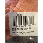 Bobi  Off‎ Shoulder Ruffle Tube Top Guava Peach Size Medium Boho Photo 5