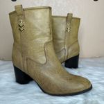 Rampage  Tan Boots Gold Accent Size 10 Heels Retro Photo 0