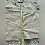 White Stag  Woman's XL Tan  Button Up Short Sleeve Collar 100% Cotton Fabric Photo 4