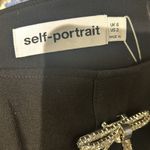 Self Portrait SELF-PORTRAIT Crystal bow-embellished crepe crop top size UK 6/ US 2 Photo 3
