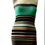 Women's Green Striped Mini Rib Knit Sleeveless Tube Bodycon Dre… Photo 0