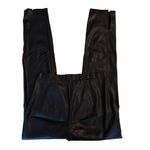 Jason Wu NWT  Vegan Leather Black High Waist Split Ankle Crop Pants Size L 29” w Photo 5