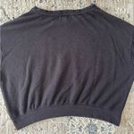 Blank Paige  Gray Cropped "Weekend" Long Sleeve Sweatshirt Size Medium‎ Photo 3