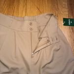 Halara Flex High Waisted Zipper Pocket Shirred Straight Work Pants Beige S NWT Photo 9