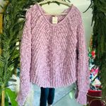 Free People in a swirl pink lilac knit sweater nwt Xs Photo 2